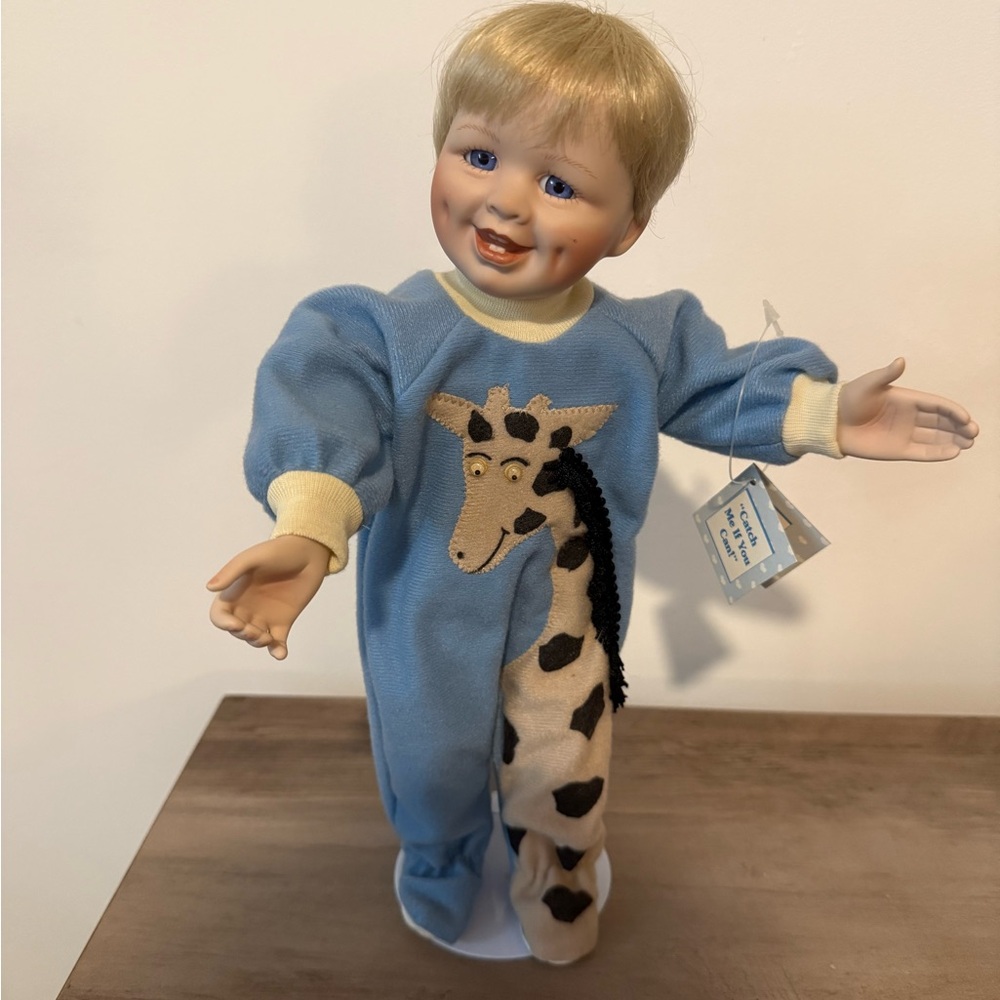 Ashton-Drake Galleries “Catch me if you can” Vintage Toddler Porcelain Doll